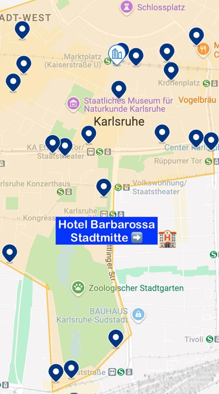 Hotel Barbarossa Karlsruhe Stadtmitte מראה חיצוני תמונה
